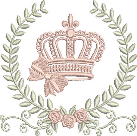 Crown Embroidery Free Design 12